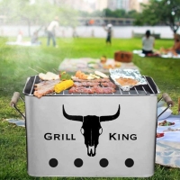 QDStores  12 Inch Rectangular Grill King BBQ