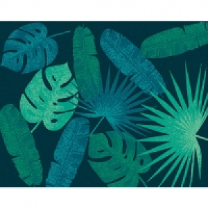ohpopsi Jungle Leaves Wall Mural - L 3m (W) x 2.4m (H)