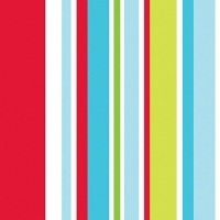 Wickes  Long Island Red/Blue/Green Stripe Decorative Wallpaper - 10m