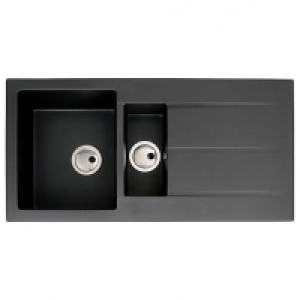 Wickes  Zero 1.5 Bowl Granite Black Sink