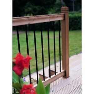 Wickes  Wickes Traditional Deck Railing Kit - Black 952mm x 1.816m