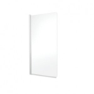 Wickes Half Frame Bath Screen - White with Clear Glass &pound;45.00