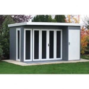 Shire 12 x 8 ft Aster Curved Roof Modern Bi-Fold Door Summer £2,100.00
