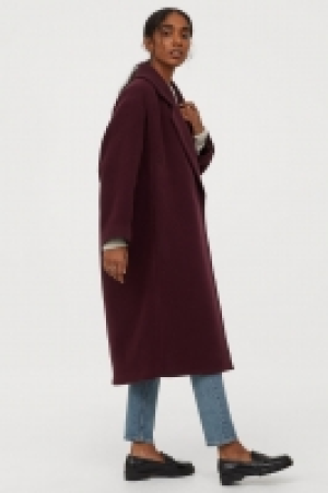  Knee-length wool-blend coat £50.00