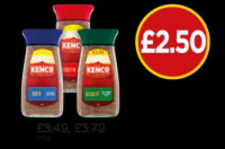 Kenco Rich Roast Coffee, Smooth Roast Coffee, Decaff Coffee £2.50