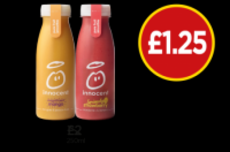 Innocent Magnificent Mango Smoothie, Seriously Strawberry Sm