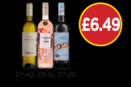 Italia Pinot Grigio, Casillero Del Diablo Rose, Jam Shed Shi