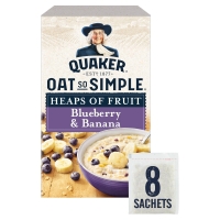 Iceland  Quaker Oat So Simple Blueberry & Banana Porridge 8x34.8g