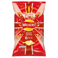 Iceland  Walkers Ready Salted Crisps 6x25g