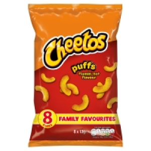 Iceland  Cheetos Puffs Flamin Hot Snacks 8x13g