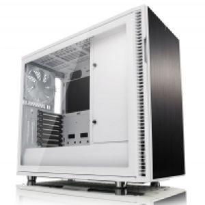 Overclockers Fractal Design Fractal Design Define R6 Midi Tower Case - White Tempered Gl