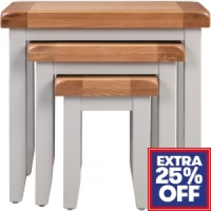 Chatsworth Grey Nest of 3 Tables £71.99
