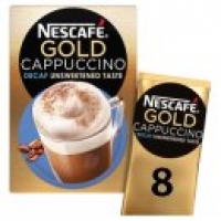 Asda Nescafe Gold Cappuccino Decaf Unsweetened Taste Coffee Sachets