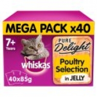 Asda Whiskas Pure Delight Poultry Selection in Jelly Senior Cat Food Pouc