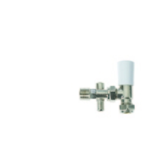 Drayton 15mm Angled Lockshield Drain Off