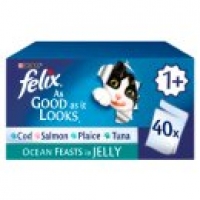 Asda Felix As Good As It Looks Ocean Selection in Jelly Adult Cat Food 
