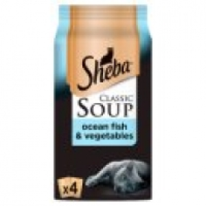 Sheba Classic Soup Ocean Fillets & Vegetables Adult Cat Food Pouch