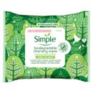 Simple Biodegradable Cleansing Face Wipes