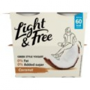 Asda Light & Free Fat Free Greek Style Coconut Yogurts