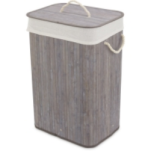 Aldi  Grey Bamboo Laundry Basket