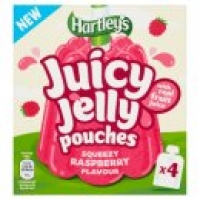 Asda Hartleys 4 Juicy Jelly Pouches Squeezy Raspberry Flavour