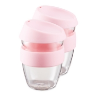 Aldi  Pink Reuseable Travel Cup 2 Pack