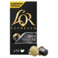 Asda Lor Espresso Onyx Intensity 12, 10 Aluminium Coffee Capsules. Ne