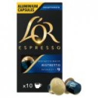Asda Lor Espresso Ristretto Decaf, Intensity 9, 10 Aluminium Coffee C