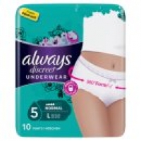 Asda Always Discreet Underwear Incontinence Pants Normal L