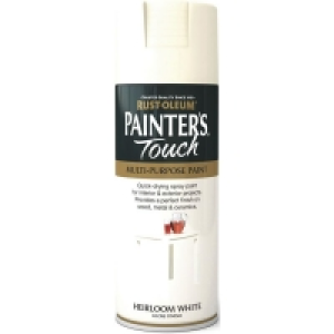 Wilko  Rust-Oleum Painters Touch Heirloom White Satin Sp ray Paint