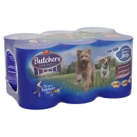 Wilko  Butchers All Meat Variety Pack in Jelly Tinned Dog Food 6 x 