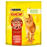 Wilko  Go-Cat Crunchy and Tender Dry Cat Food Beef with Chicken and