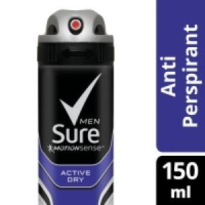 Sure For Men Active Dry Anti-Perspirant Spray 150ml £1.00