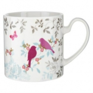 Poundland  Bone China Floral Print Mug