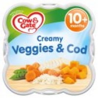 Asda Cow & Gate Creamy Veggies & Cod Steam Tray Meal 10m+