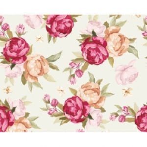 ohpopsi Beautiful Colour Peony Pattern Wall Mural - L 3m (W) £45.00