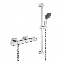 Wickes  Grohe Get Thermostatic Bar Mixer Shower System - Chrome
