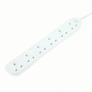 Masterplug 6 Socket Extension Lead - White 1m 13A &pound;8.00