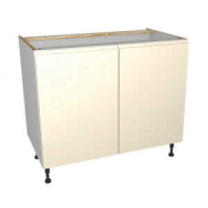 Wickes  Wickes Madison Cream Gloss Handleless Base Unit - 1000mm