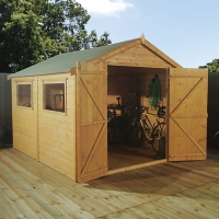 Wickes  Mercia 10 x 8 ft Premium Shiplap Apex Garden Workshop with A