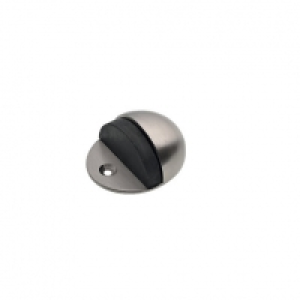 Wickes Floor Mounted Oval Door Stop - Satin Nickel 44mm &pound;3.75