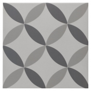 Wickes  Wickes Winchester Geo Grey Ceramic Tile 200 x 200mm Sample