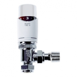 Drayton TRV4 White Angled TVR Valve - 15mm