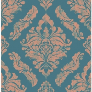 Boutique Damaris Turquoise Decorative Wallpaper - 10m £17.00