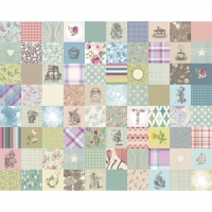 ohpopsi Alice in Wonderland Patchwork Wall Mural - XL 3.5m ( £60.00