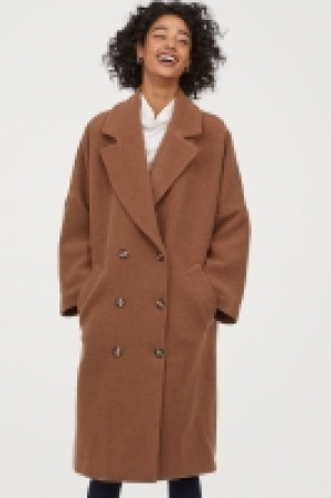  Double-breasted wool-mix coat £65.00