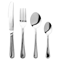 Partridges Judge Judge 24 Piece Polished Stainless Steel Cutlery Set, Bead (C