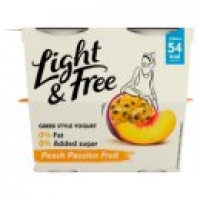 Asda Light & Free Fat Free Greek Style Peach Passionfruit Yogurts