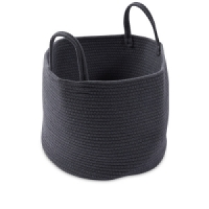 Grey Cotton Storage Bucket