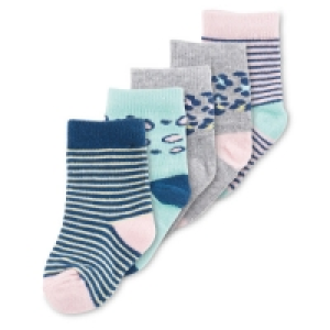 Aldi  Leopard Baby Socks 5 Pack